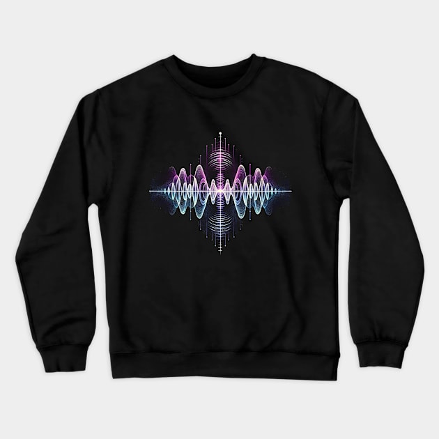 Mystical Frequency Waves Crewneck Sweatshirt by The Tee Bizarre